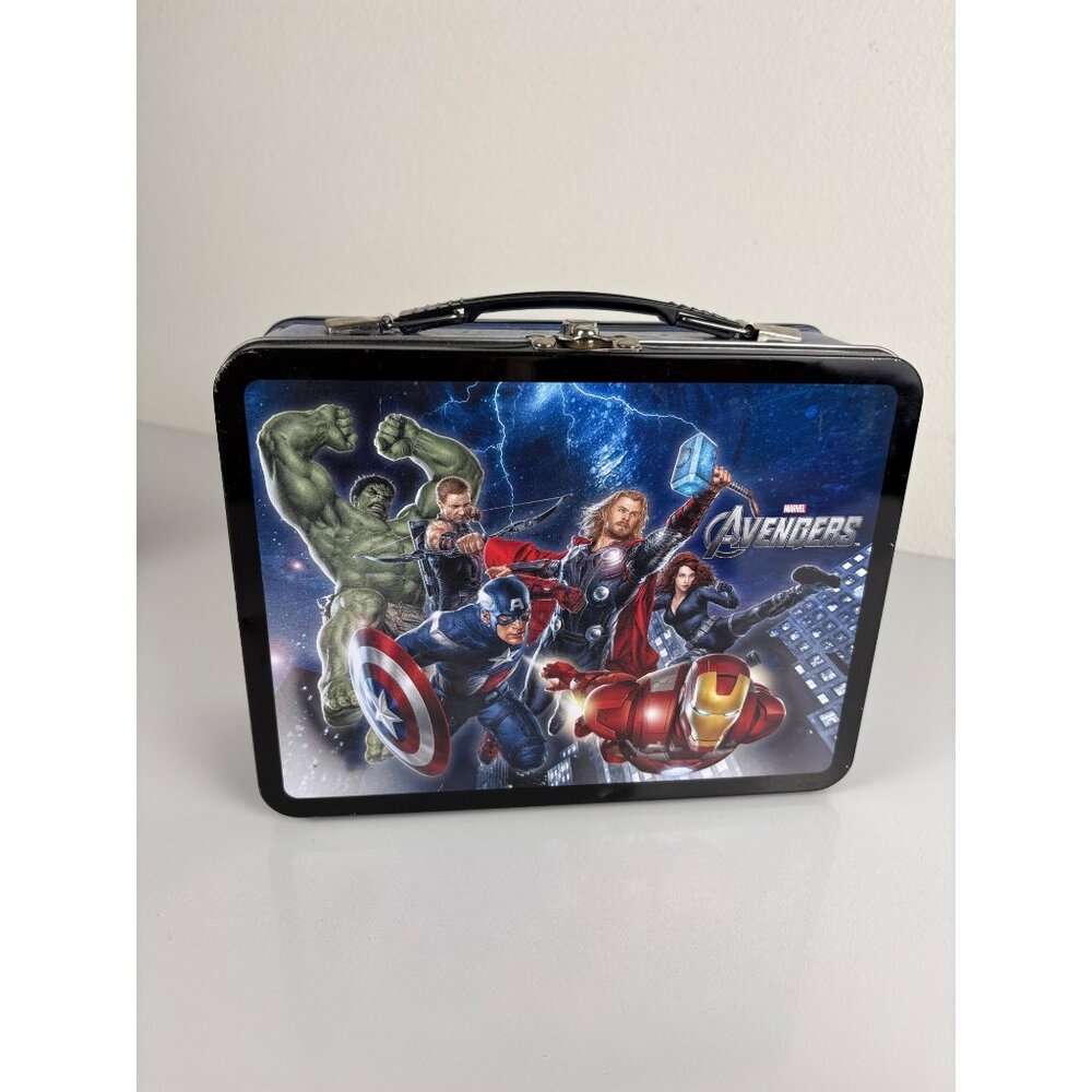 Marvel Avengers Metal Lunchbox Handle Latch Closure 2012 #26170 Good Cond - Picture 7 of 9